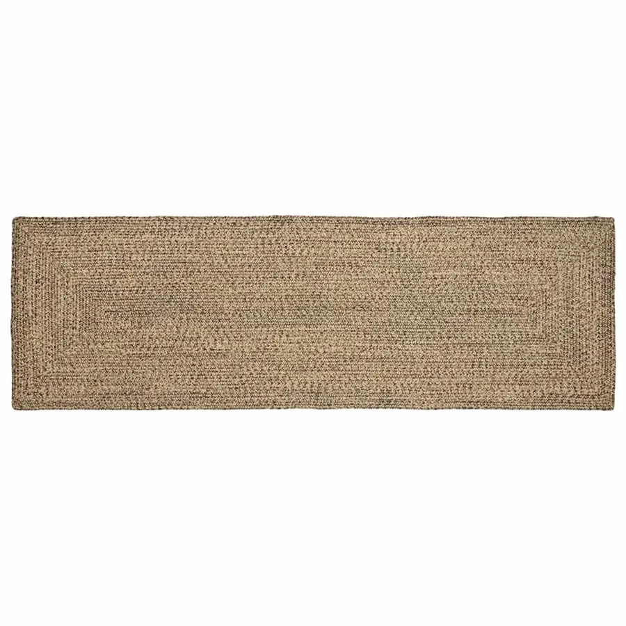 Tapis de surface Naturel et noir 80 x 200 cm Jute