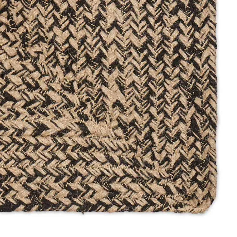 Tapis de surface Naturel et noir 80 x 200 cm Jute - 5