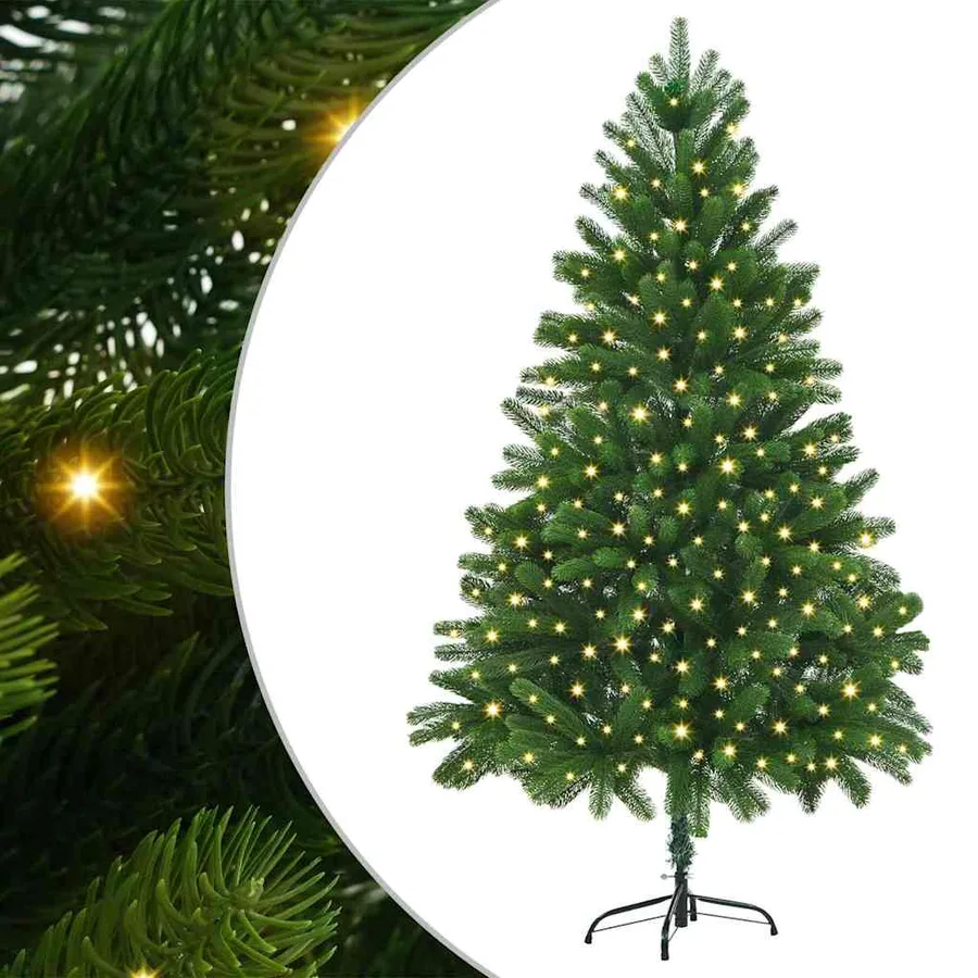 Sapin de Noël avec 300 LED avec support Vert 180 cm PE - 3