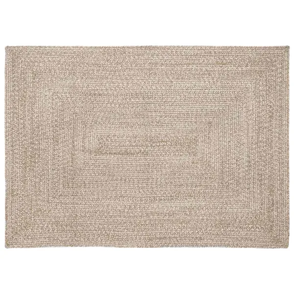 Tapis de surface Naturel et Blanc 140 x 200 cm Jute