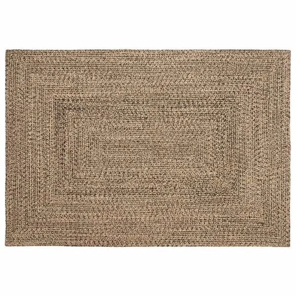 Tapis de surface Naturel et noir 140 x 200 cm Jute