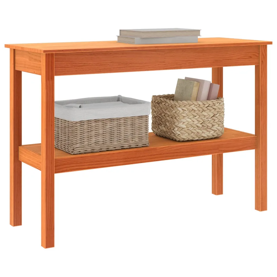 Table console Brun ciré 110 x 40 x 75 cm Pin massif - 4
