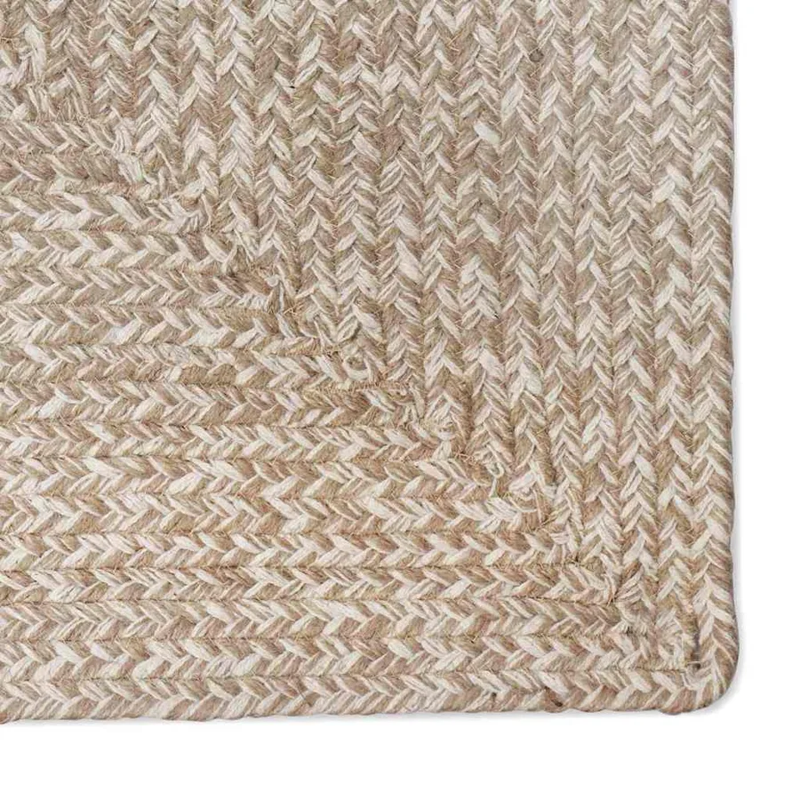 Tapis de surface Naturel et Blanc 60 x 110 cm Jute - 5