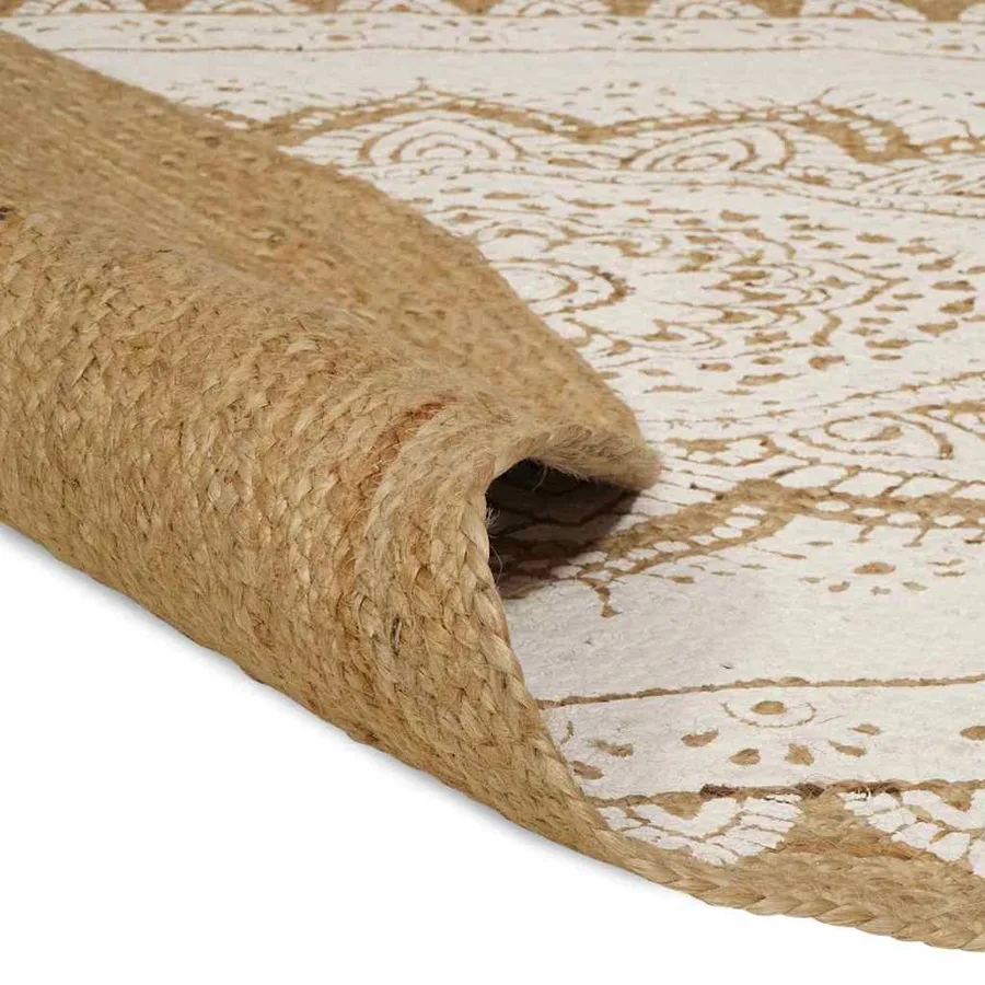 Tapis de surface Naturel avec impression blanche 122 x 183 cm - 3