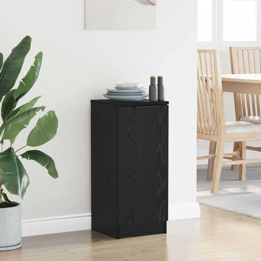 Buffet Chêne noir 30 x 30 x 70 cm Bois d'ingénierie - 4