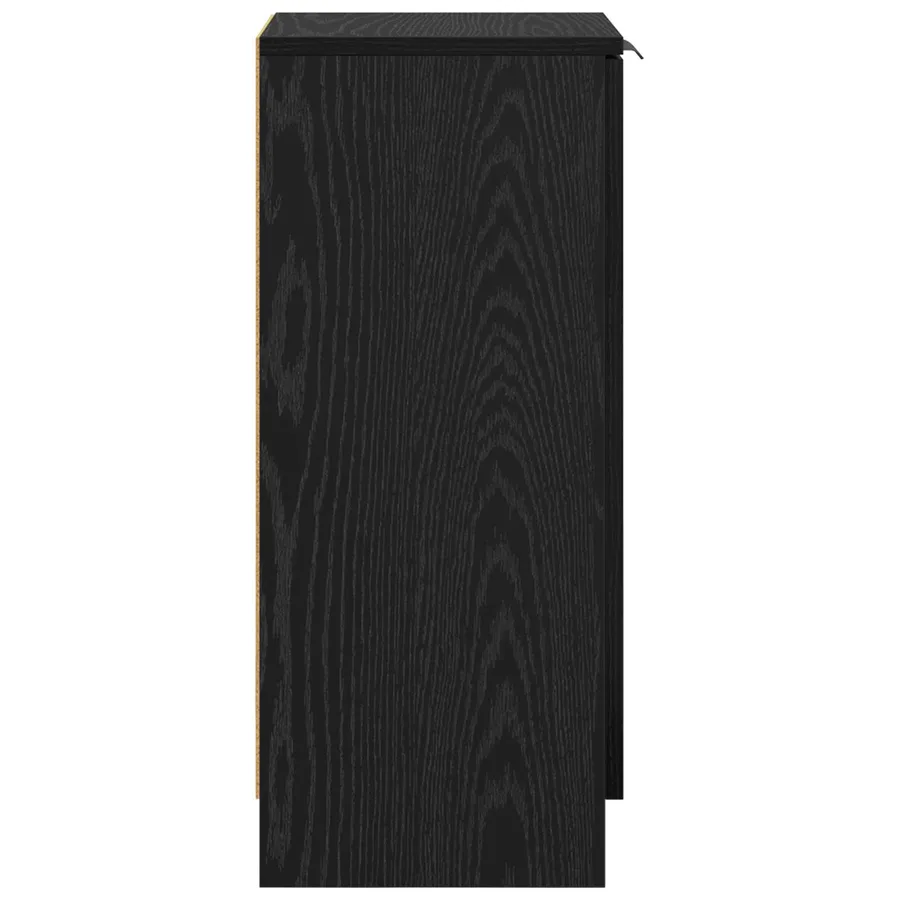 Buffet Chêne noir 30 x 30 x 70 cm Bois d'ingénierie - 7