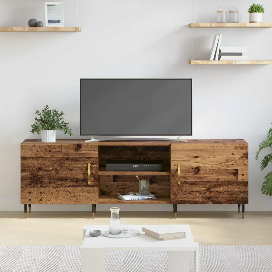 Meuble TV Bois ancien 150 x 30 x 50 cm Bois d'ingénierie - 4