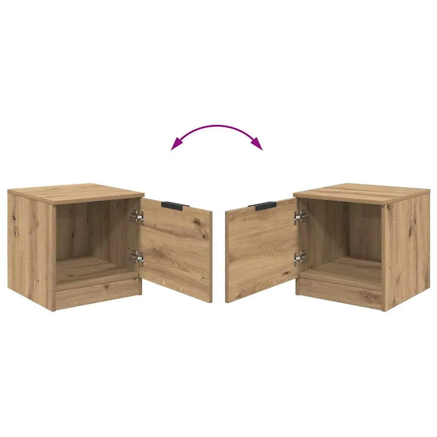 Armoire de lit 2 pc Chêne artisanal 40 x 39 x 40cm - 12