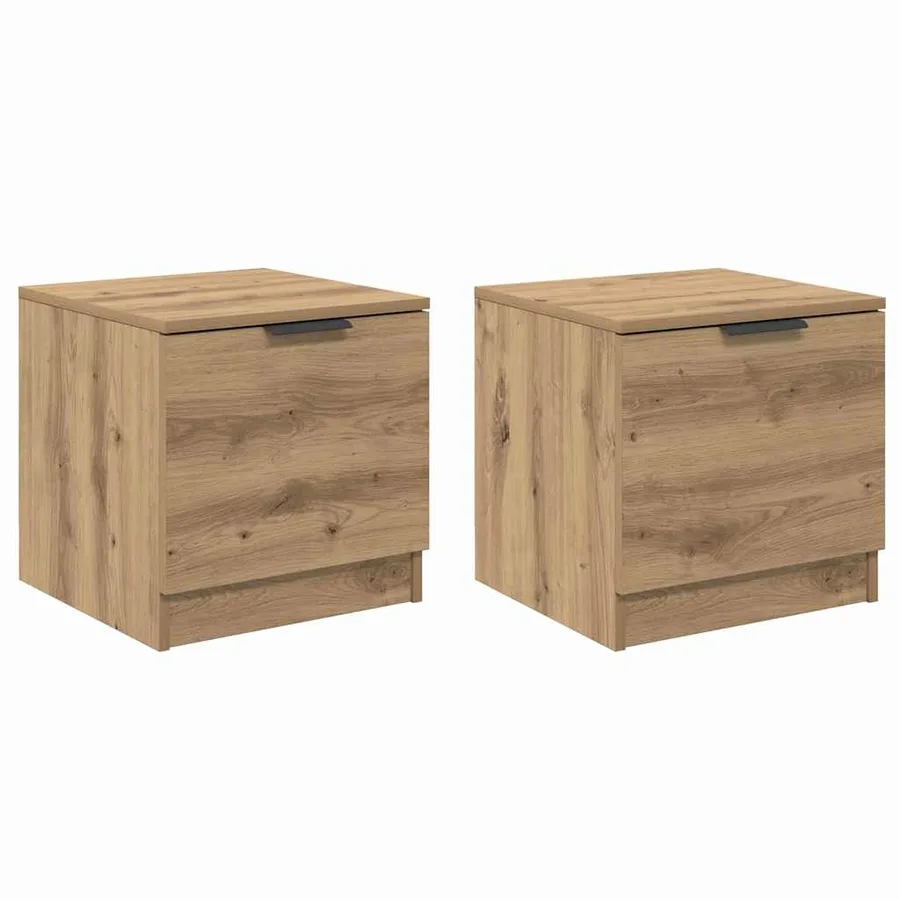 Armoire de lit 2 pc Chêne artisanal 40 x 39 x 40cm - 2