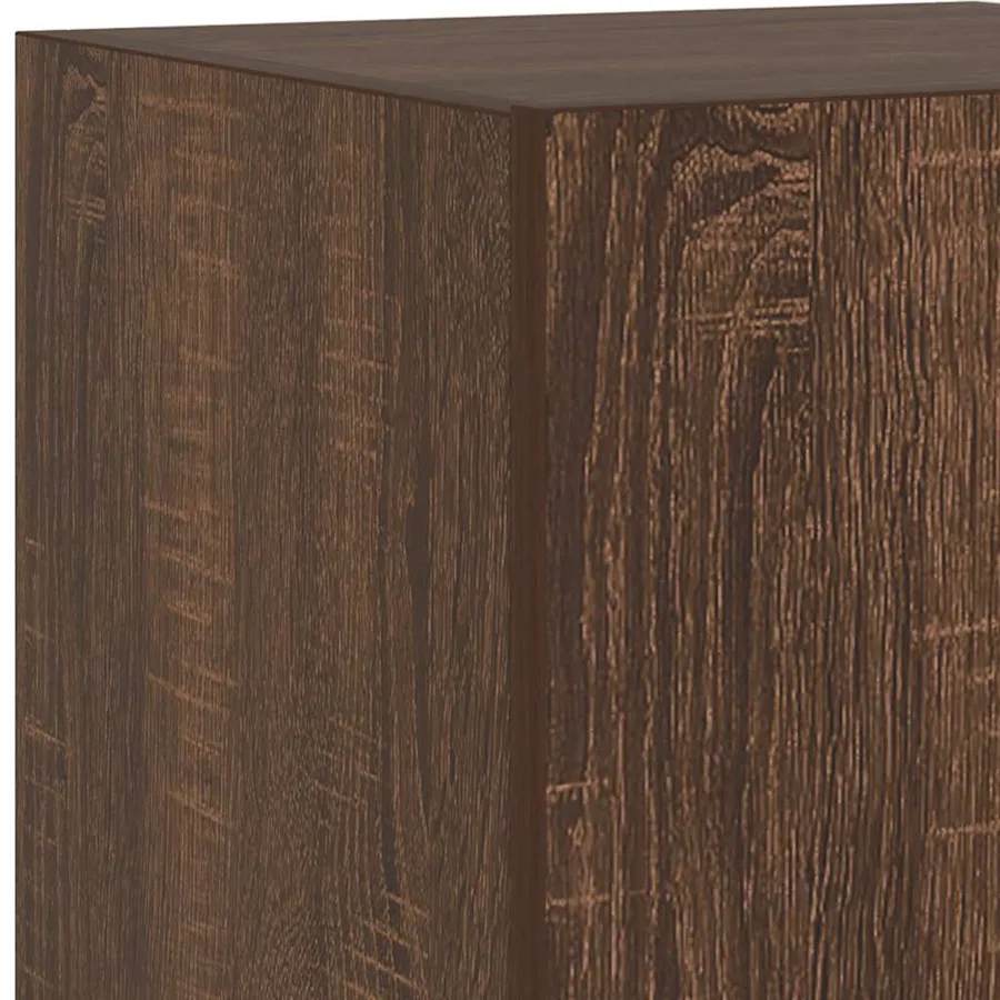 Meuble TV mural avec lumières LED chêne marron 30,5x35x70 cm - 13