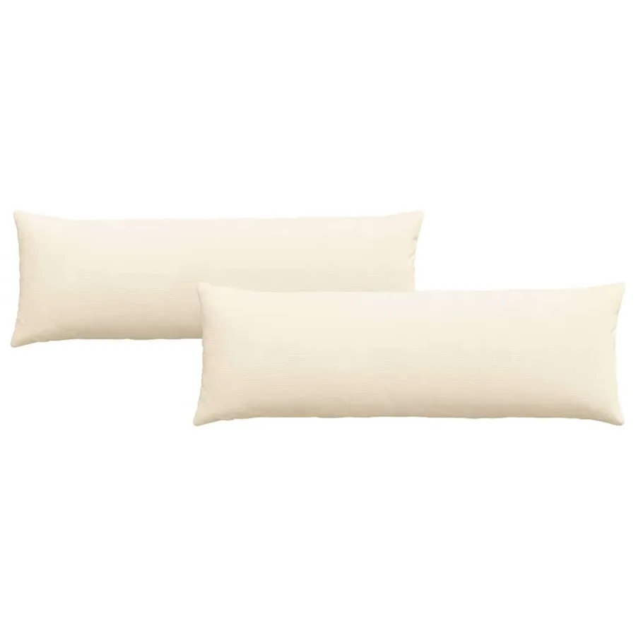 Coussins de canapé 2 pcs Crème 120 x 40 cm - 2