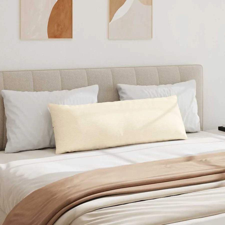 Coussins de canapé 2 pcs Crème 120 x 40 cm - 4