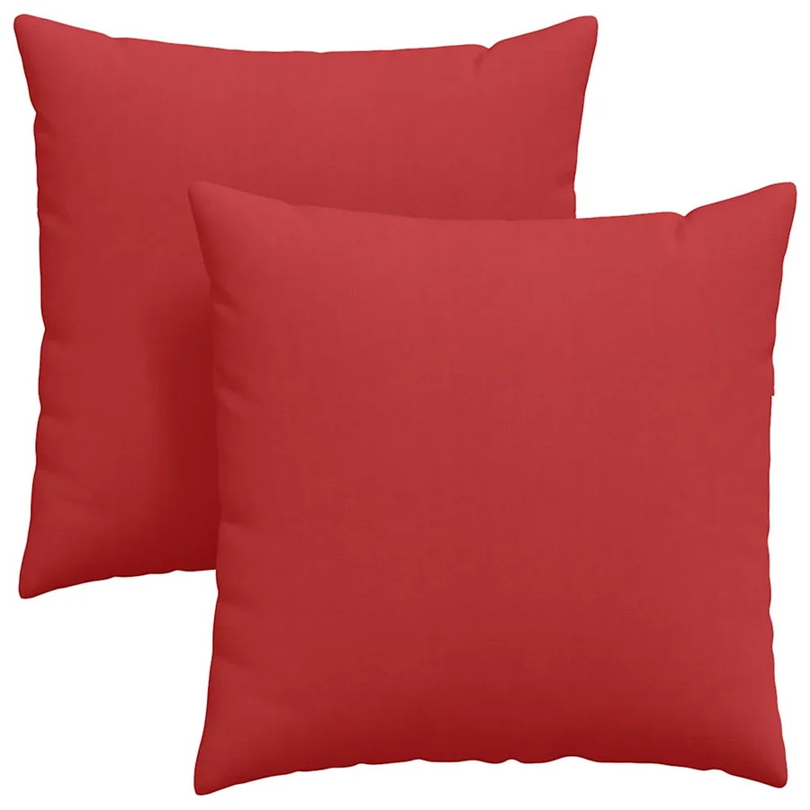 Coussins de canapé 2 pcs Rouge 60 x 60 cm tissu - 2