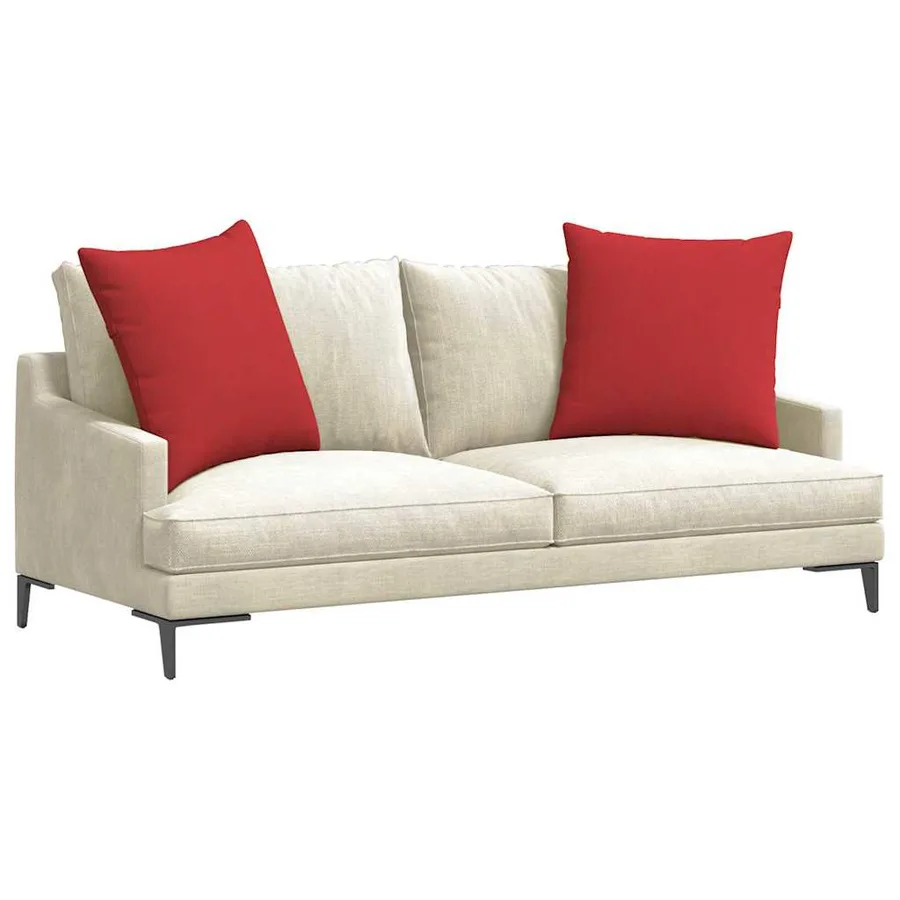 Coussins de canapé 2 pcs Rouge 60 x 60 cm tissu - 3