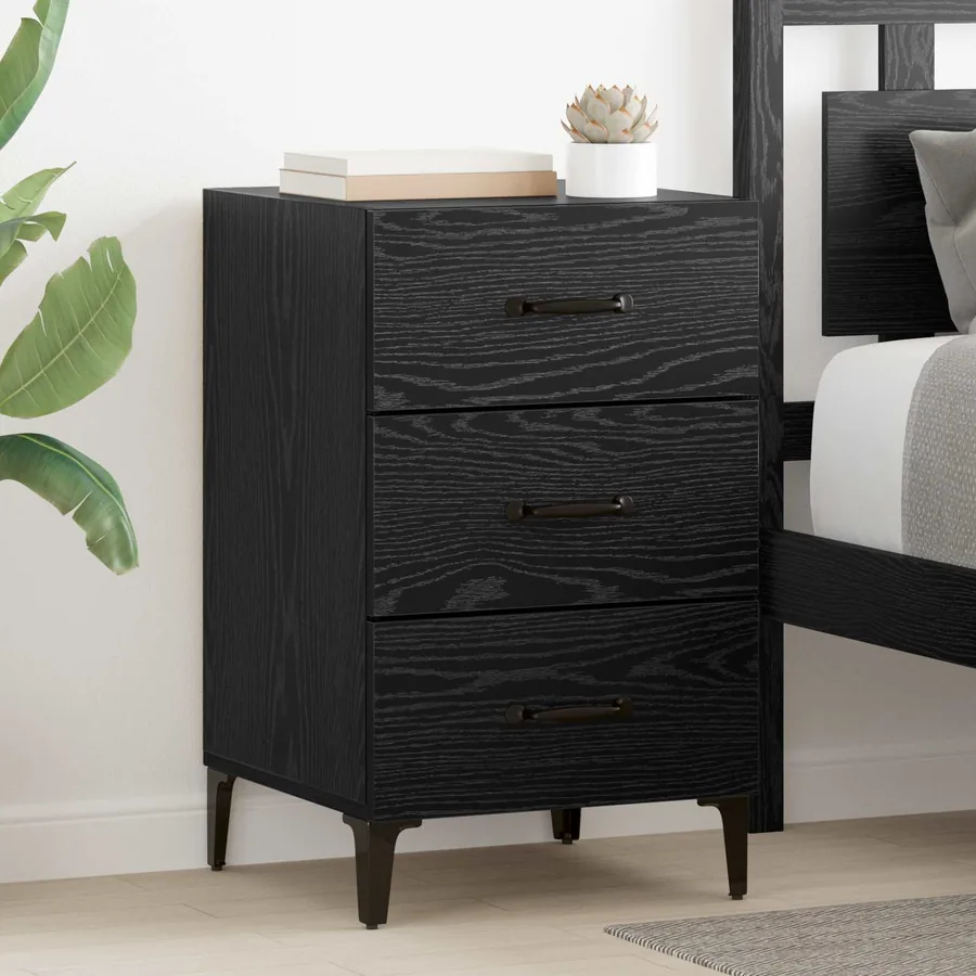 Cabinet de chevet Chêne noir 40 x 40,5 x 66 cm