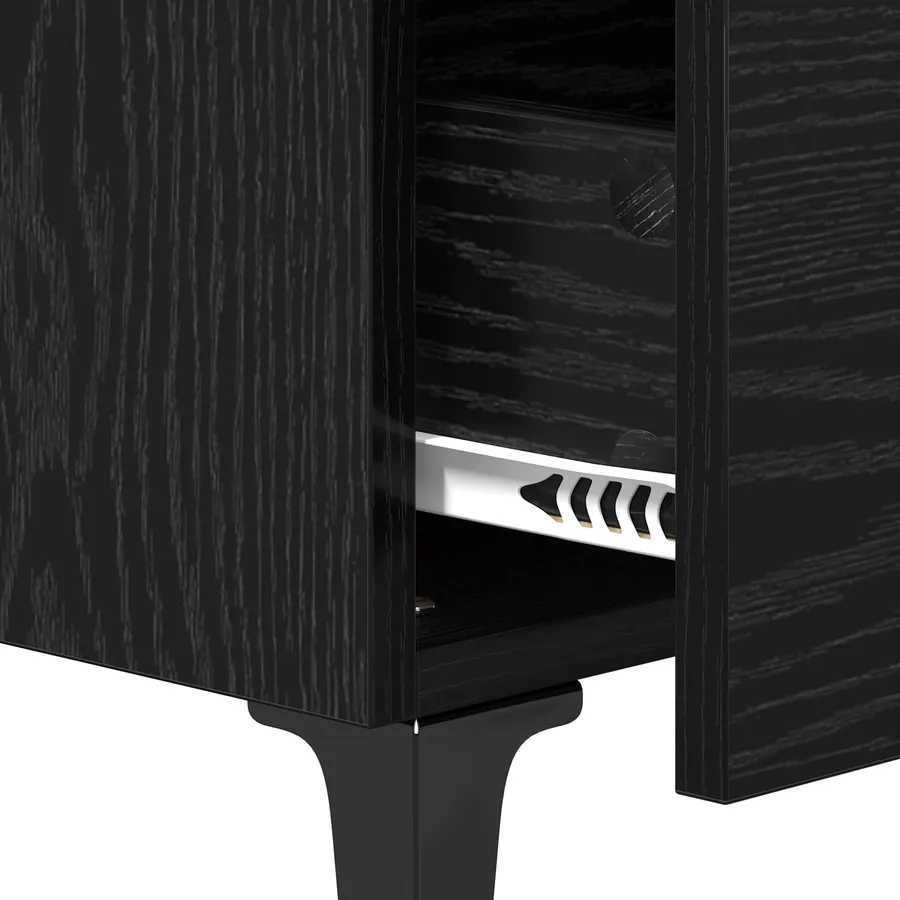 Cabinet de chevet Chêne noir 40 x 40,5 x 66 cm - 9