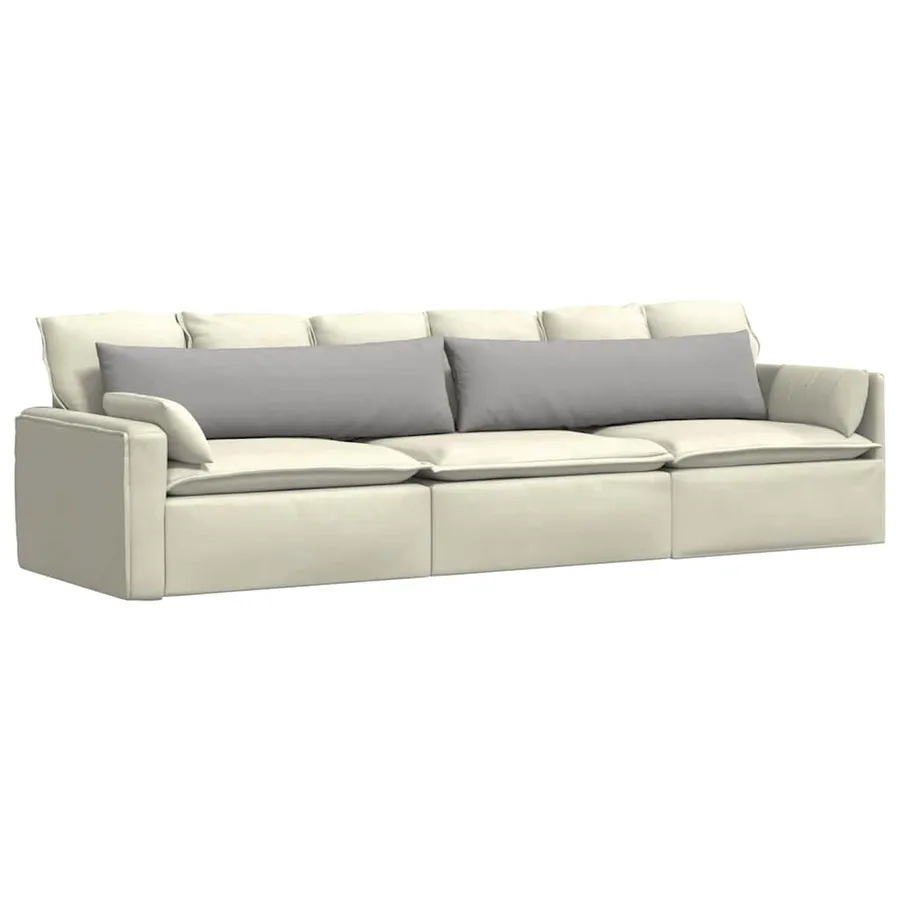 Coussins de canapé 2 pcs Gris nuage 145 x 40 cm tissu - 3