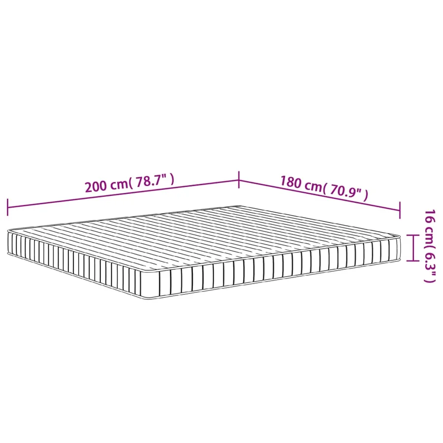 Matelas en mousse moyennement doux 180x200 cm - 9