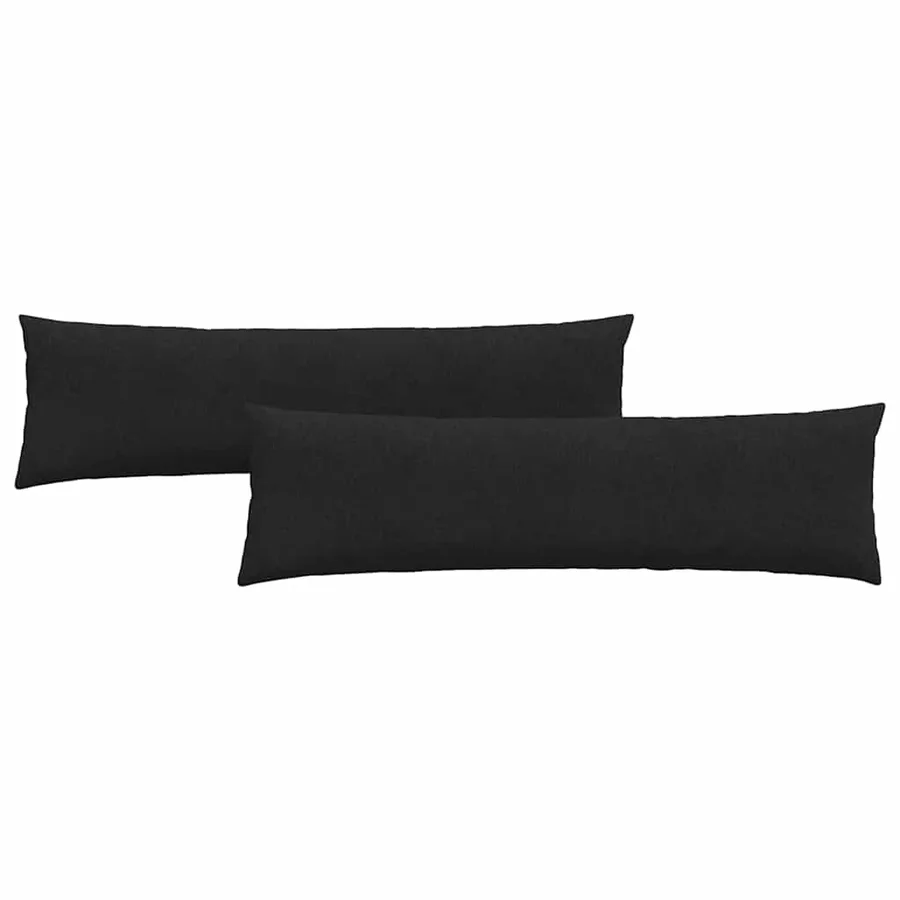 Coussins de canapé 2 pcs Noir 145 x 40 cm tissu - 2