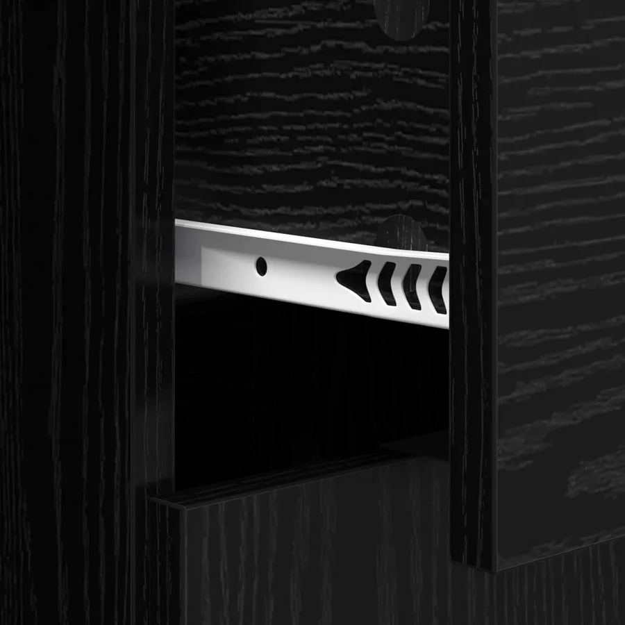 Buffet avec tiroir Chêne noir 60 x 30 x 70 cm Bois d'ingénierie - 10