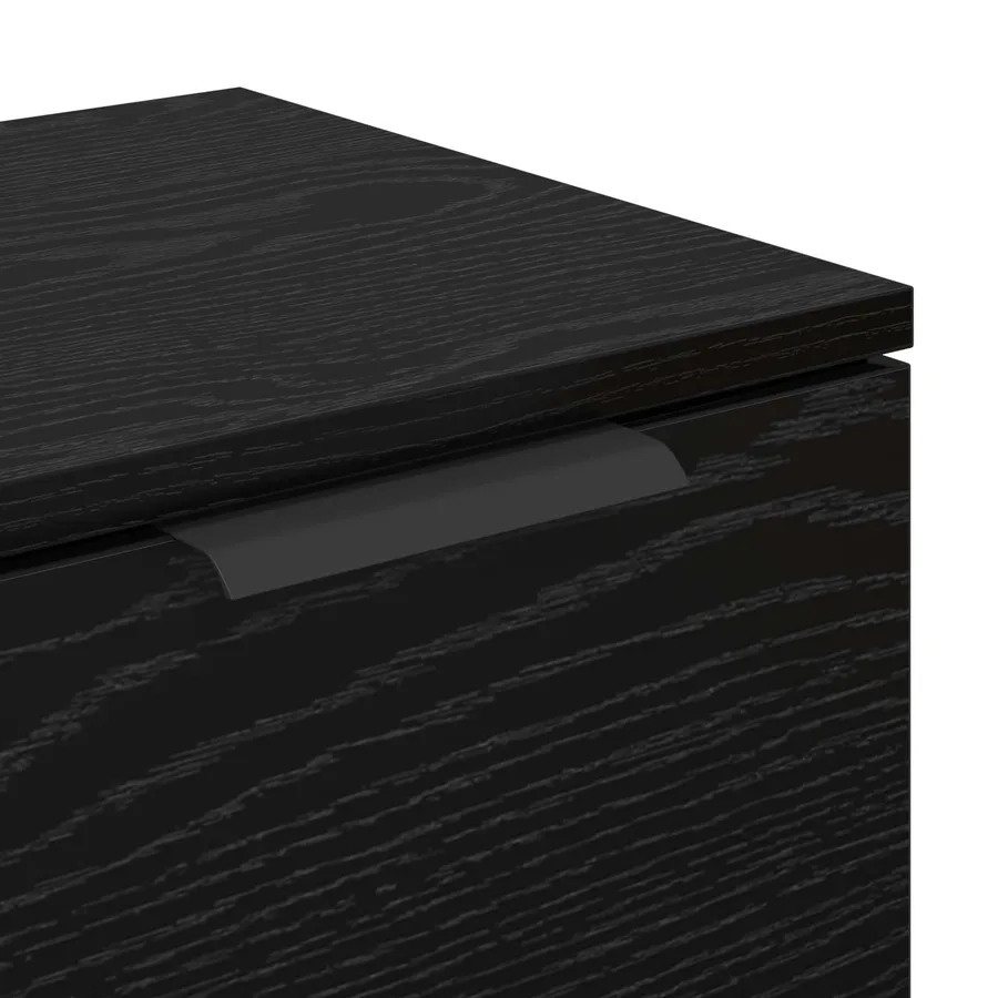Buffet avec tiroir Chêne noir 60 x 30 x 70 cm Bois d'ingénierie - 9