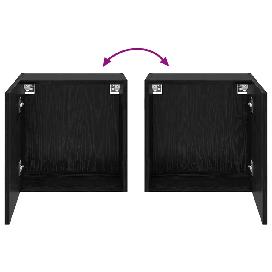 Meubles TV muraux Montage mural 2 pcs Chêne noir 40,5x30x40cm - 13
