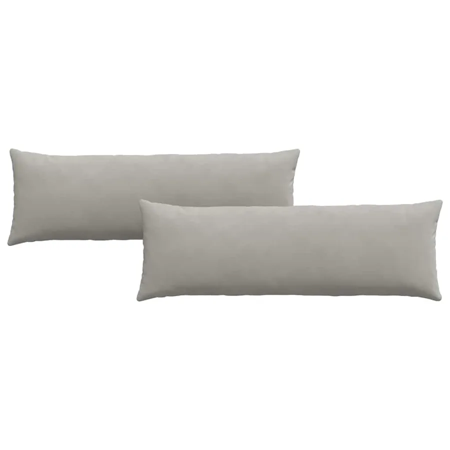 Coussins de canapé 2 pcs Gris clair 120 x 40 cm tissu - 2