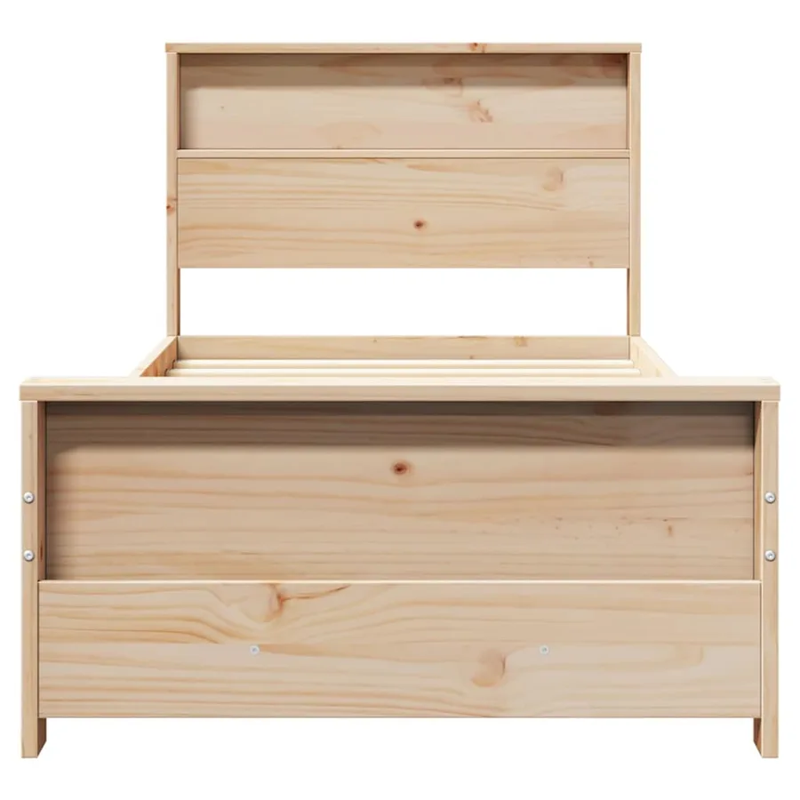 Cadre de lit Marron 100 x 200 cm Bois d'ingénierie - 5