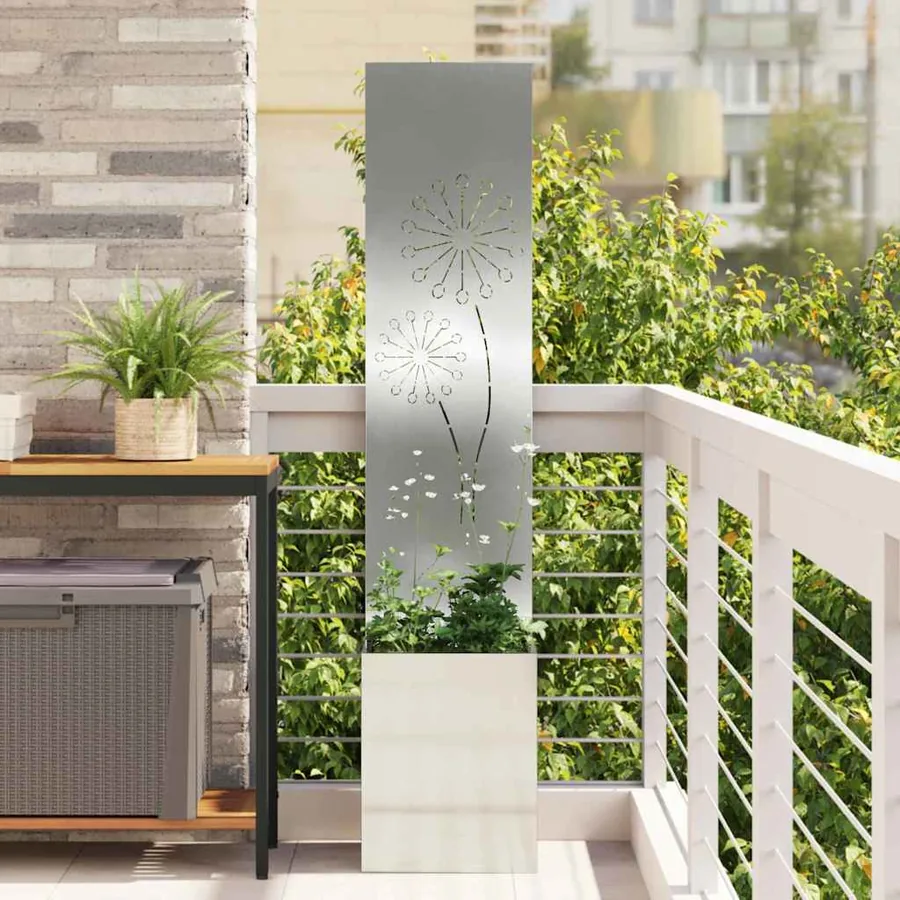 Écran de confidentialité de jardin Fretwork Argenté 32 x 150 cm