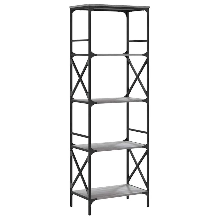 Bibliothèque à 5 niveaux sonoma gris 59x35x171 cm - 6