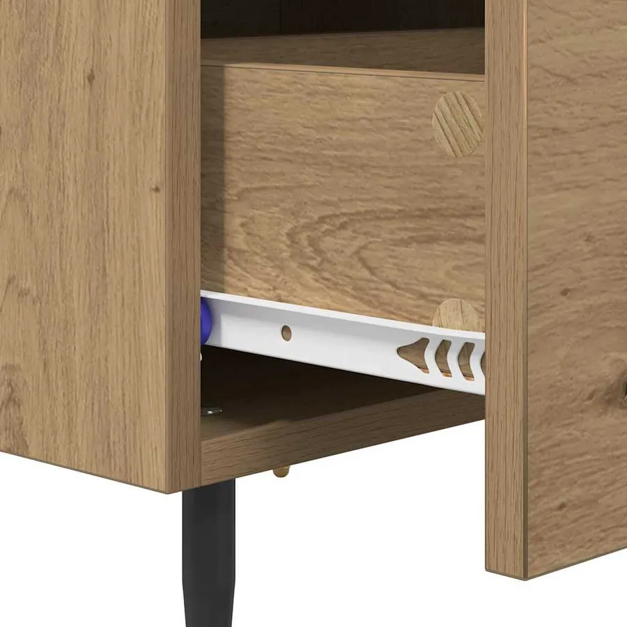 Cabinet de chevet Chêne artisanal 40 x 35 x 47,5 cm - 9