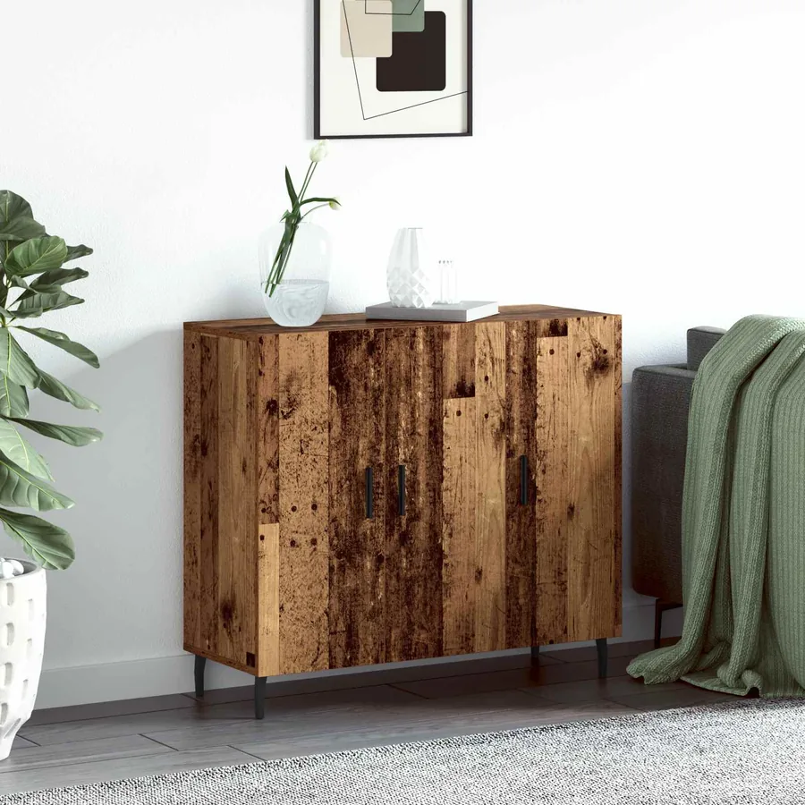 Buffet Bois ancien 90 x 34 x 80 cm Bois d'ingénierie