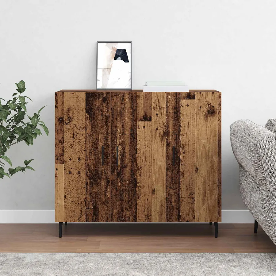 Buffet Bois ancien 90 x 34 x 80 cm Bois d'ingénierie - 4