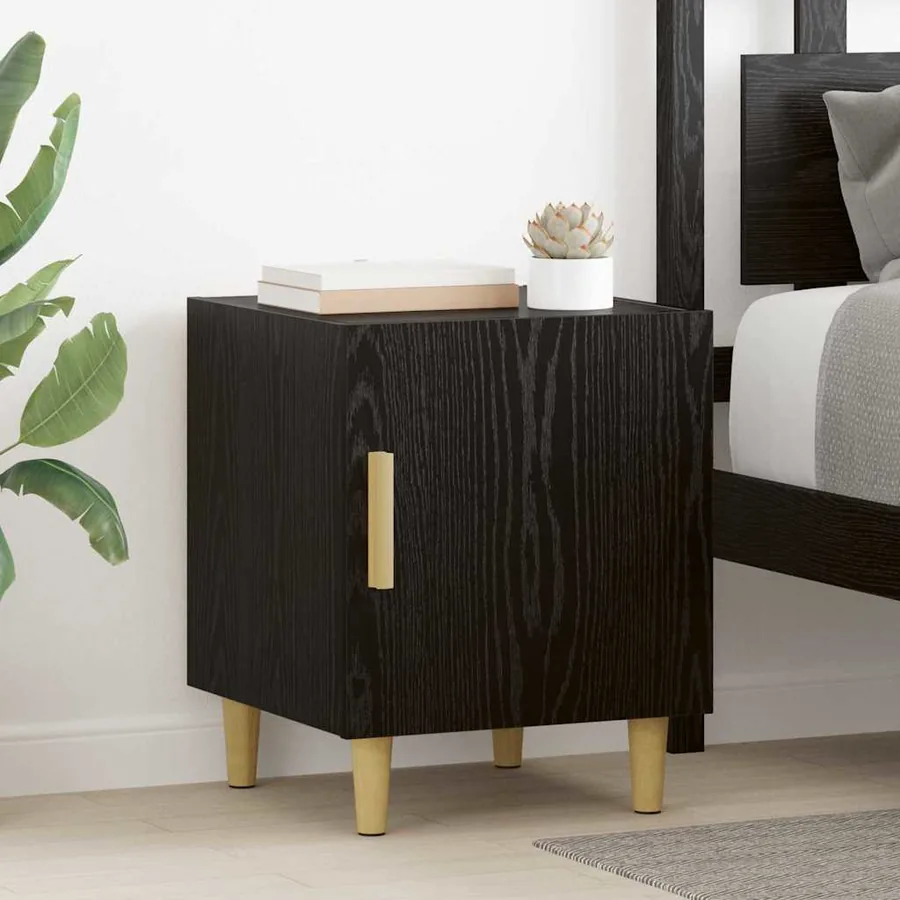 Cabinet de chevet Chêne noir 40 x 40 x 50 cm Bois d'ingénierie