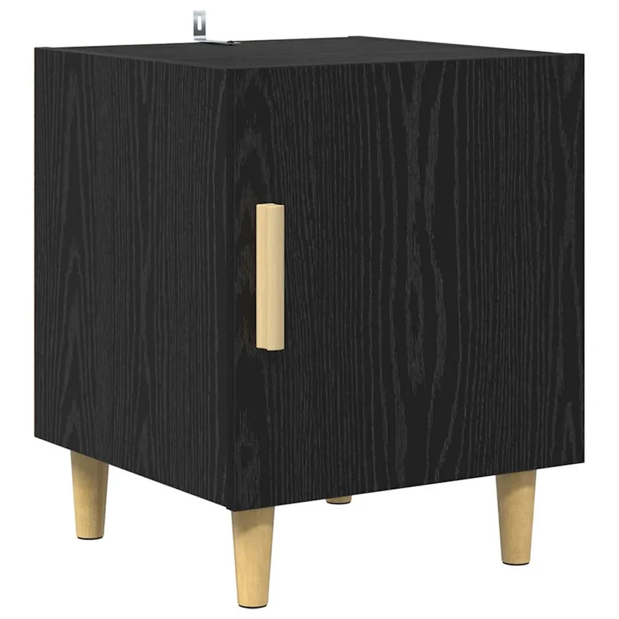 Cabinet de chevet Chêne noir 40 x 40 x 50 cm Bois d'ingénierie - 2