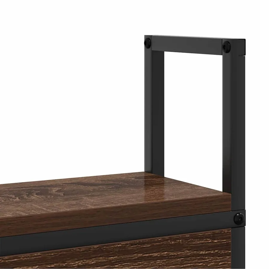 Headboard de Rangement avec Station de Charge Chêne marron - 9