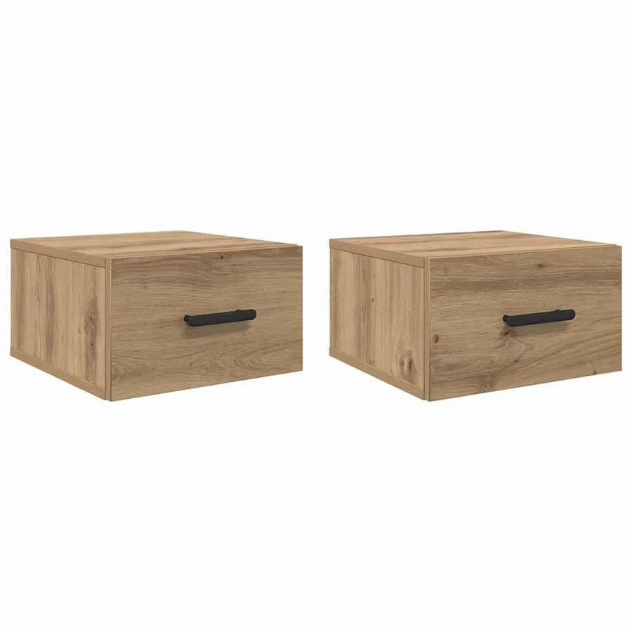 Cabinet de chevet 2 pc 35 x 35 x 20 cm Bois d'ingénierie - 2
