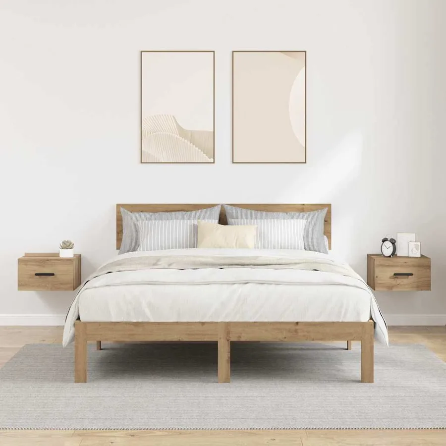 Cabinet de chevet 2 pc 35 x 35 x 20 cm Bois d'ingénierie - 4