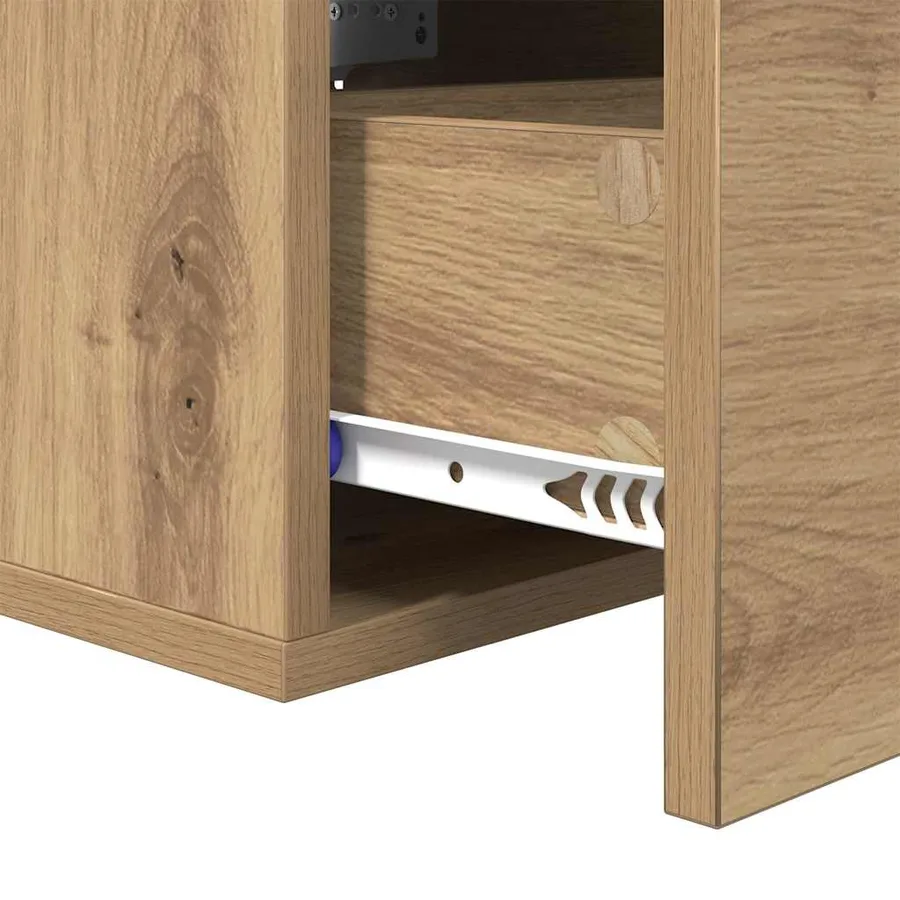 Cabinet de chevet 2 pc 35 x 35 x 20 cm Bois d'ingénierie - 8