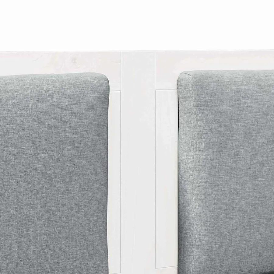 Tête de lit Autre Blanc 120 cm Bois massif en pin - 7