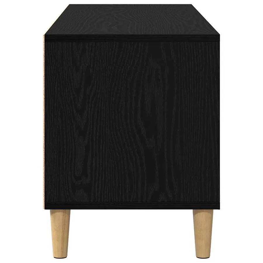 Meuble TV Chêne noir 100 x 34,5 x 44,5 cm Bois d'ingénierie - 7