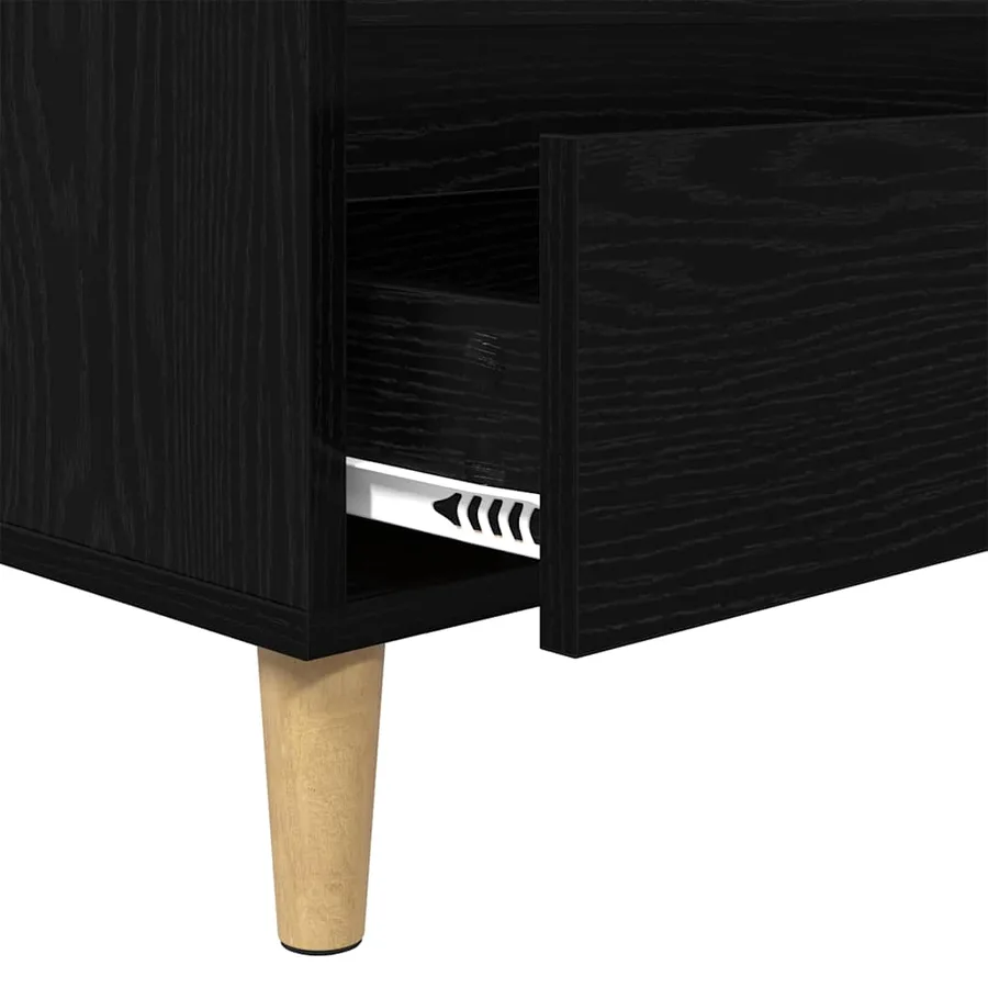 Meuble TV Chêne noir 100 x 34,5 x 44,5 cm Bois d'ingénierie - 9