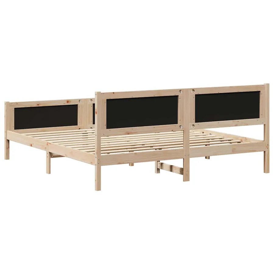 Cadre de lit avec tête de lit Marron et gris clair 180 x 200 cm - 7