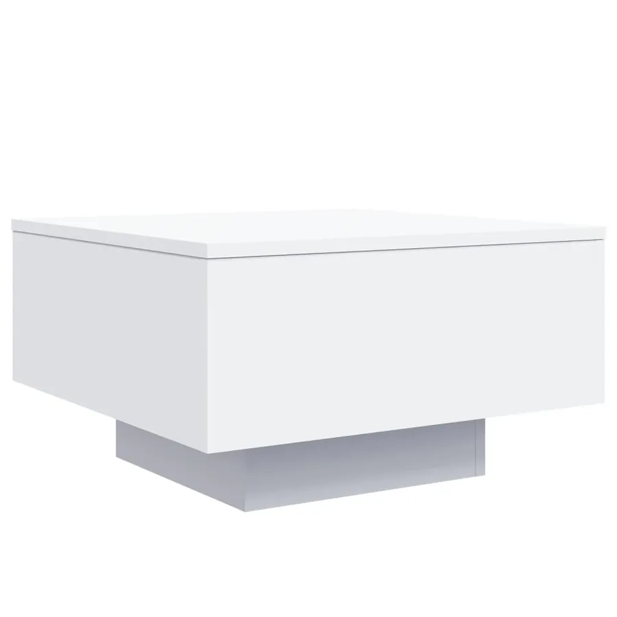 Table basse blanc 55x55x31 cm bois d'ingénierie - 2