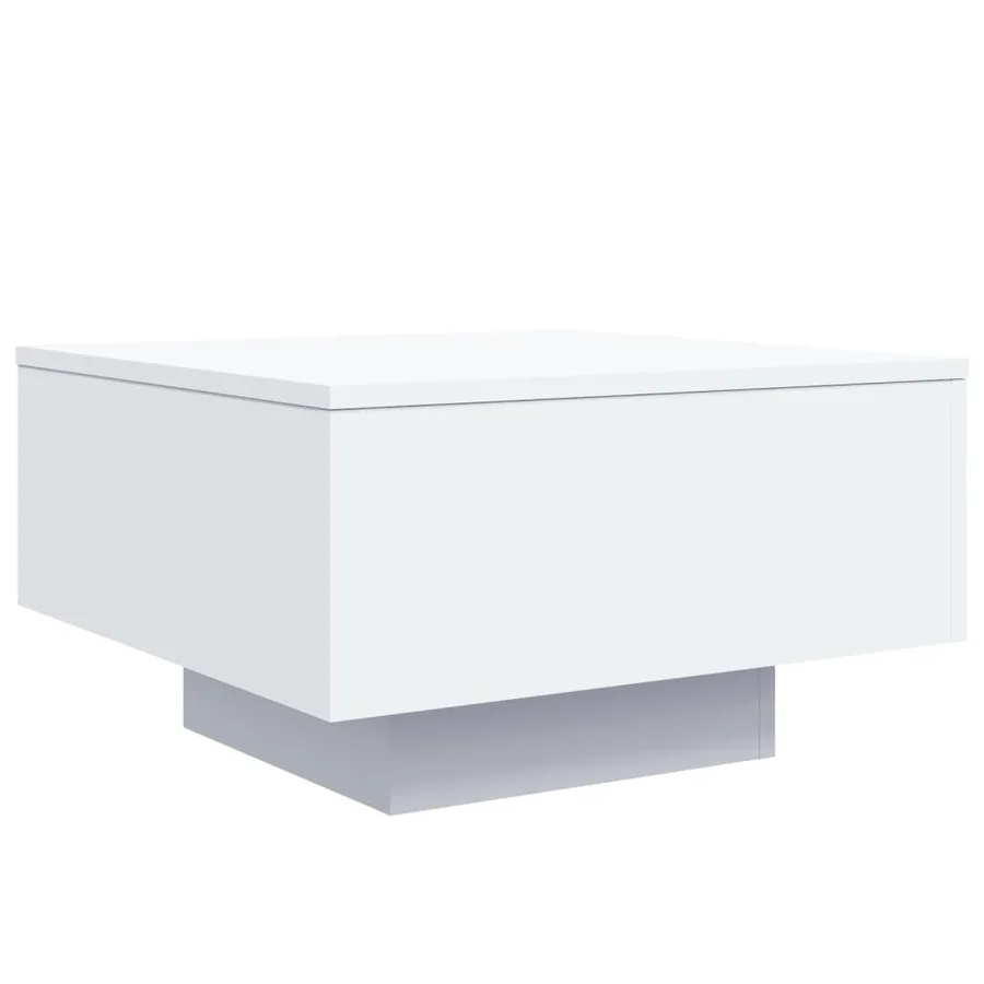 Table basse blanc 55x55x31 cm bois d'ingénierie - 7