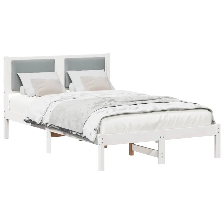 Cadre de lit Gris clair 120 x 200 cm Pin massif - 3