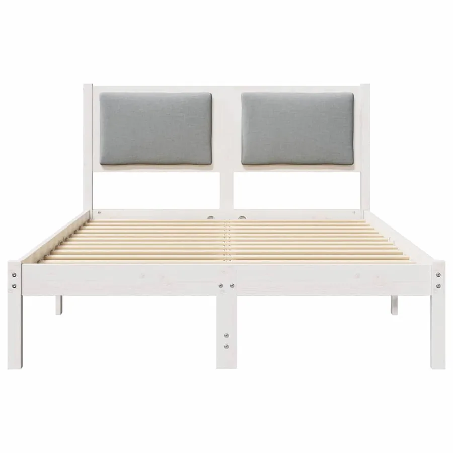 Cadre de lit Gris clair 120 x 200 cm Pin massif - 5