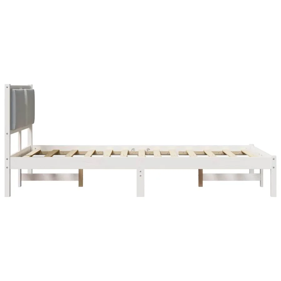 Cadre de lit Gris clair 120 x 200 cm Pin massif - 6