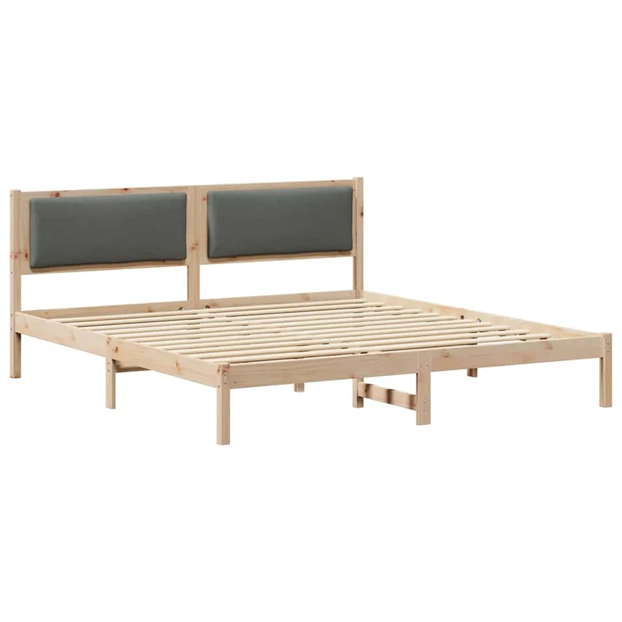 Cadre de lit Gris foncé 180 x 200 cm Pin massif - 2