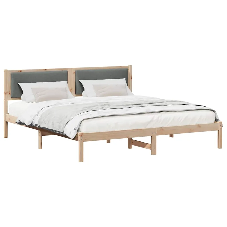 Cadre de lit Gris foncé 180 x 200 cm Pin massif - 3